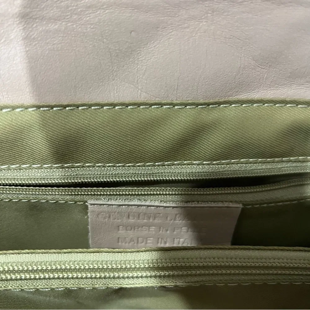 Borse in Pelle Large Crossbody Quilted Flap Bag Pale Pink - Picture 4 of 6